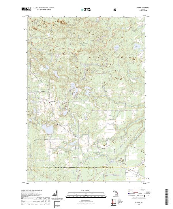 Glennie, MI — USGS 7.5-minute topo (2023)