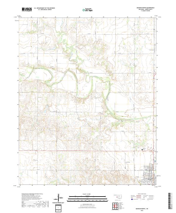Mangum North, OK — USGS 7.5-minute topo (2022)