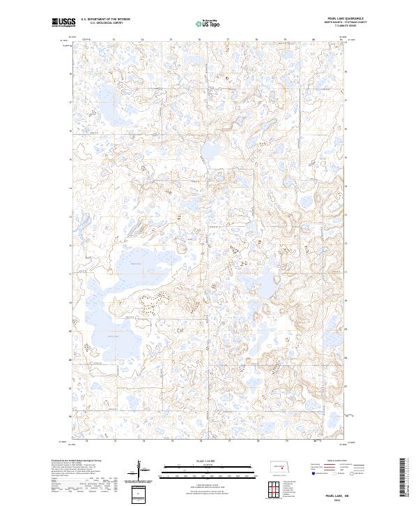 Pearl Lake, ND — USGS 7.5-minute topo (2024)