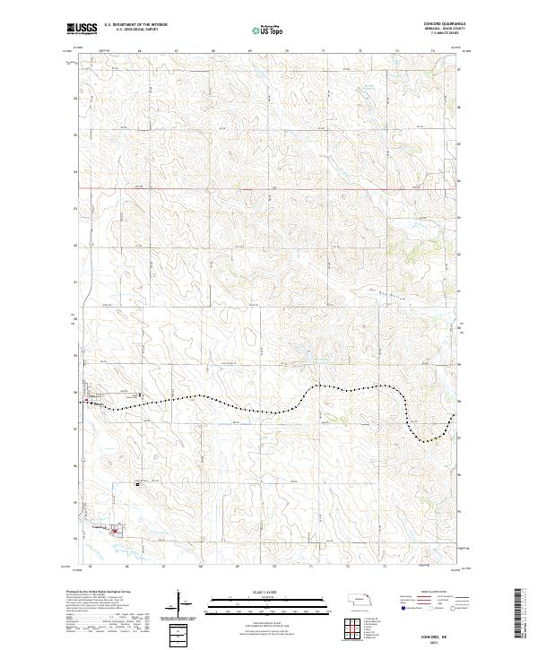 Concord, NE — USGS 7.5-minute topo (2021)