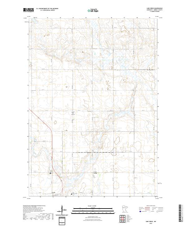 Lime Creek, MN — USGS 7.5-minute topo (2022)