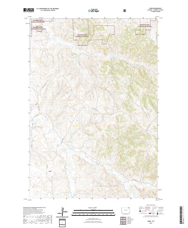 Adon, WY — USGS 7.5-minute topo (2021)