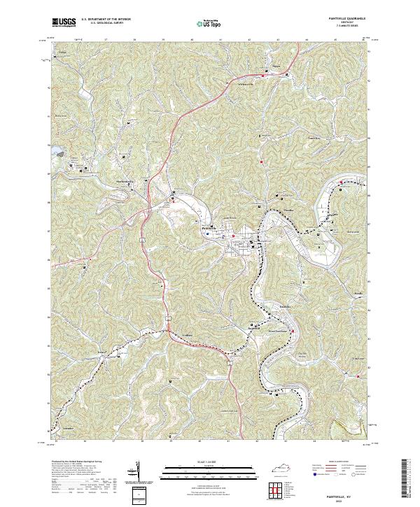 Paintsville, KY — USGS 7.5-minute topo (2022)