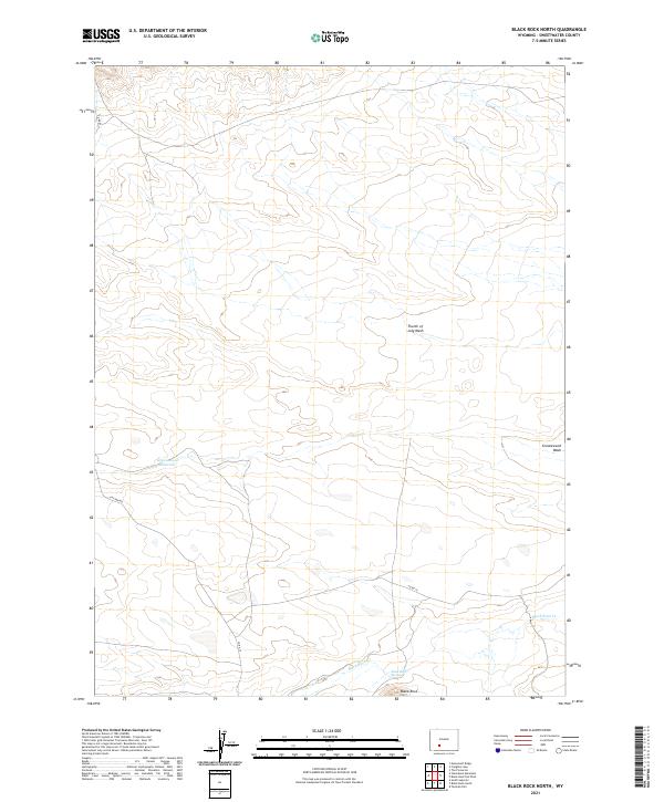 Black Rock North, WY — USGS 7.5-minute topo (2021)