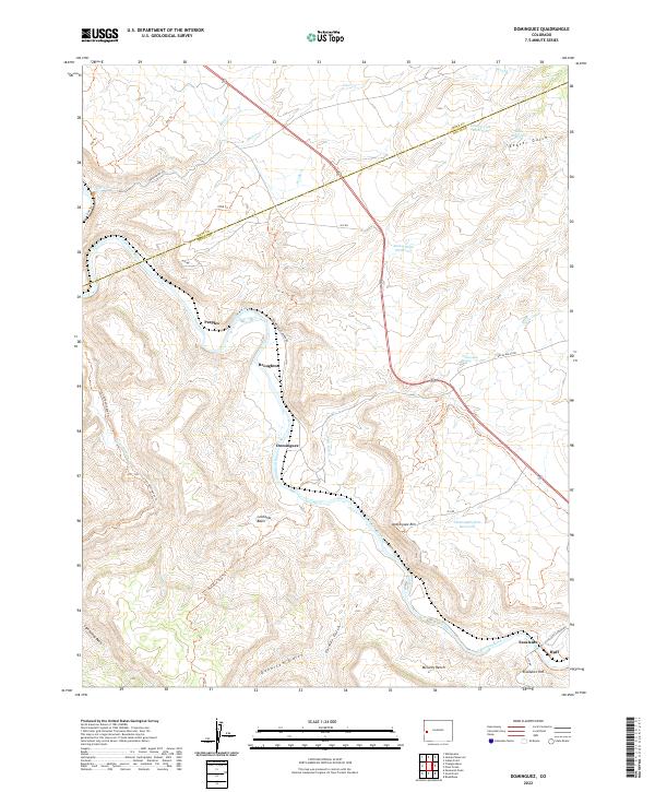 Dominguez, CO — USGS 7.5-minute topo (2022)