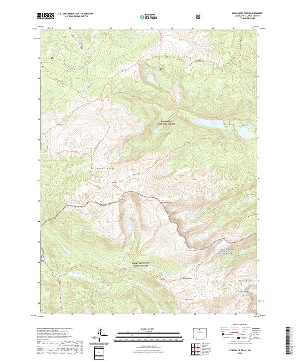 Comanche Peak, CO — USGS 7.5-minute topo (2022)