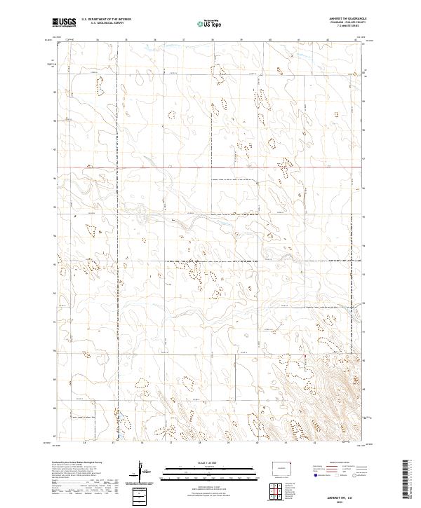 Amherst SW, CO — USGS 7.5-minute topo (2022)
