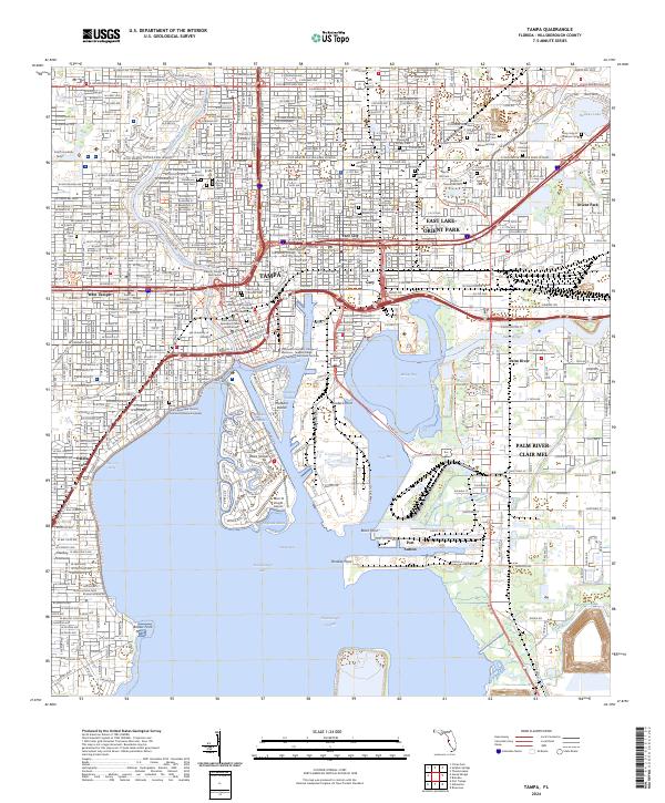 Tampa, FL — USGS 7.5-minute topo (2024)