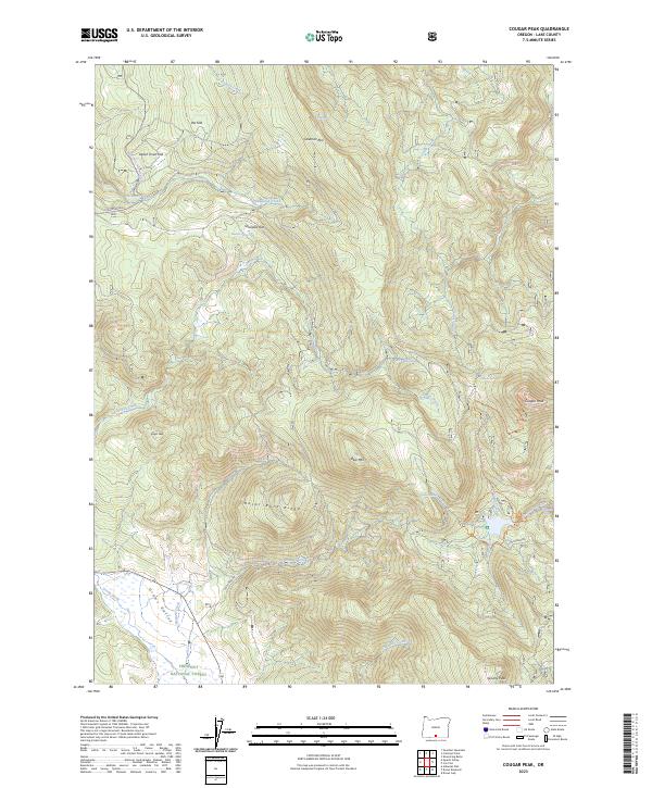 Cougar Peak, OR — USGS 7.5-minute topo (2023)