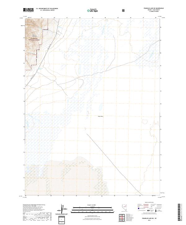 Franklin Lake NE, NV — USGS 7.5-minute topo (2021)