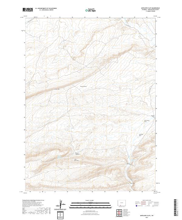 Antelope Flats, WY — USGS 7.5-minute topo (2021)