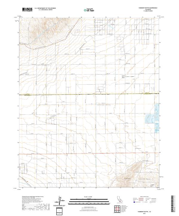 Fairmont Butte, CA — USGS 7.5-minute topo (2021)