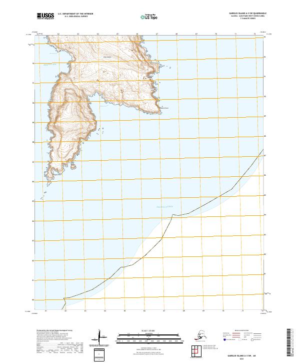 Gareloi Island A-3 SW, AK — USGS 7.5-minute topo (2021)