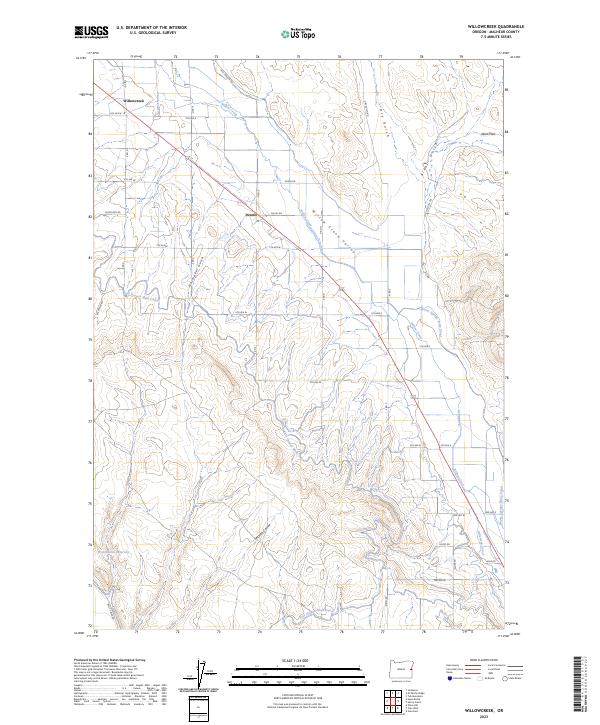 Willowcreek, OR — USGS 7.5-minute topo (2023)