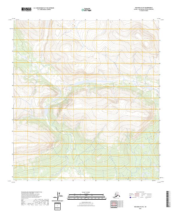 Gulkana D-6 SE, AK — USGS 7.5-minute topo (2023)