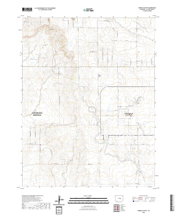 Corral Bluffs, CO — USGS 7.5-minute topo (2022)