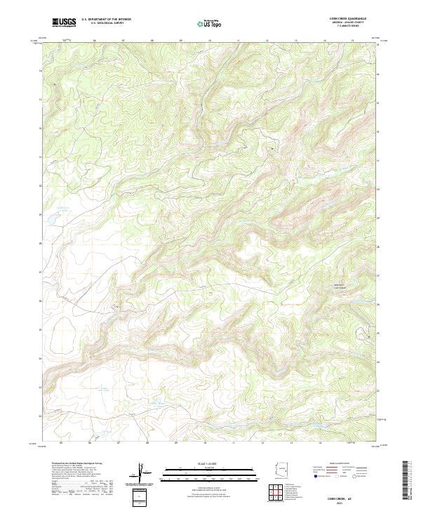 Corn Creek, AZ — USGS 7.5-minute topo (2021)