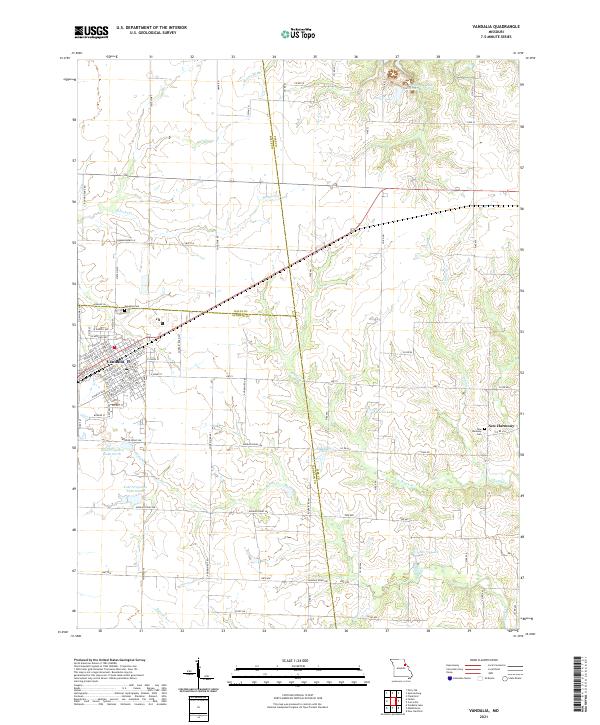 Vandalia, MO — USGS 7.5-minute topo (2021)