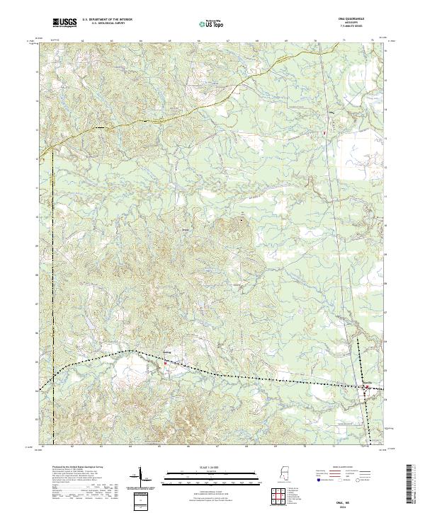 Oma, MS — USGS 7.5-minute topo (2024)