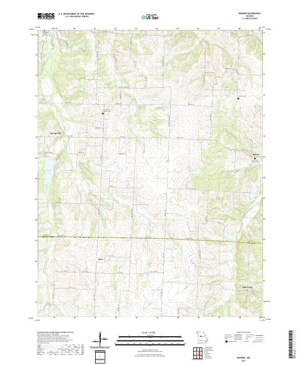 Bahner, MO — USGS 7.5-minute topo (2021)