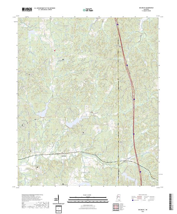 McCarley, MS — USGS 7.5-minute topo (2024)