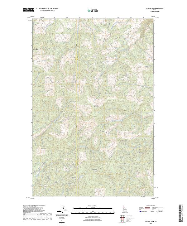 Crystal Peak, ID — USGS 7.5-minute topo (2024)