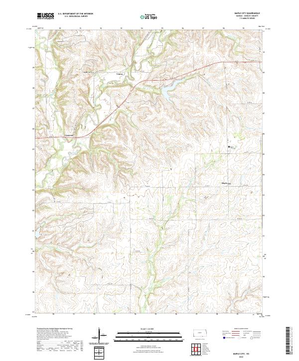 Maple City, KS — USGS 7.5-minute topo (2022)