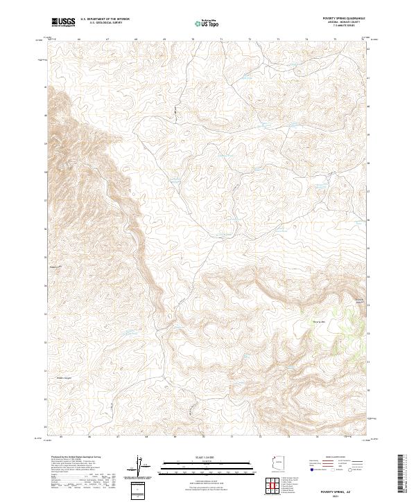 Poverty Spring, AZ — USGS 7.5-minute topo (2021)