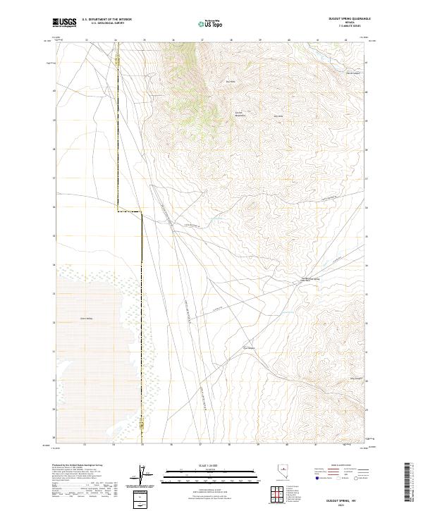 Dugout Spring, NV — USGS 7.5-minute topo (2021)