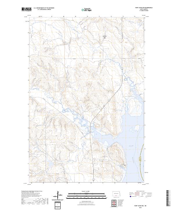 Fort Yates NW, ND — USGS 7.5-minute topo (2024)