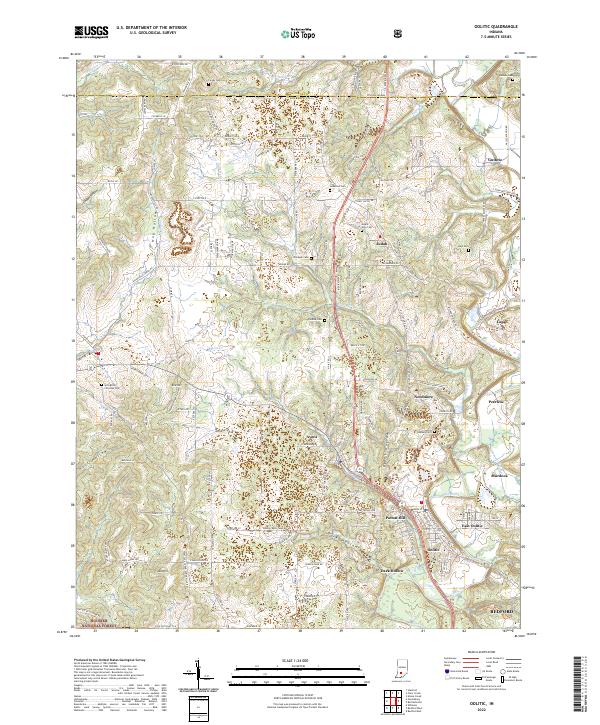 Oolitic, IN — USGS 7.5-minute topo (2022)