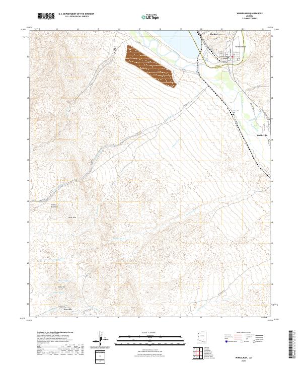 Winkelman, AZ — USGS 7.5-minute topo (2021)