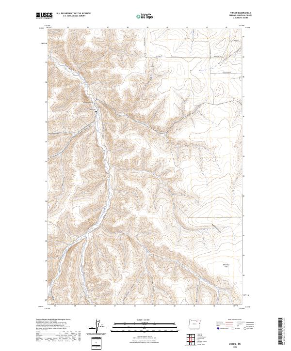 Vinson, OR — USGS 7.5-minute topo (2024)