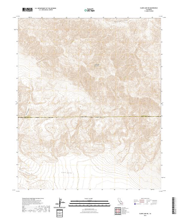 Clark Lake NE, CA — USGS 7.5-minute topo (2021)