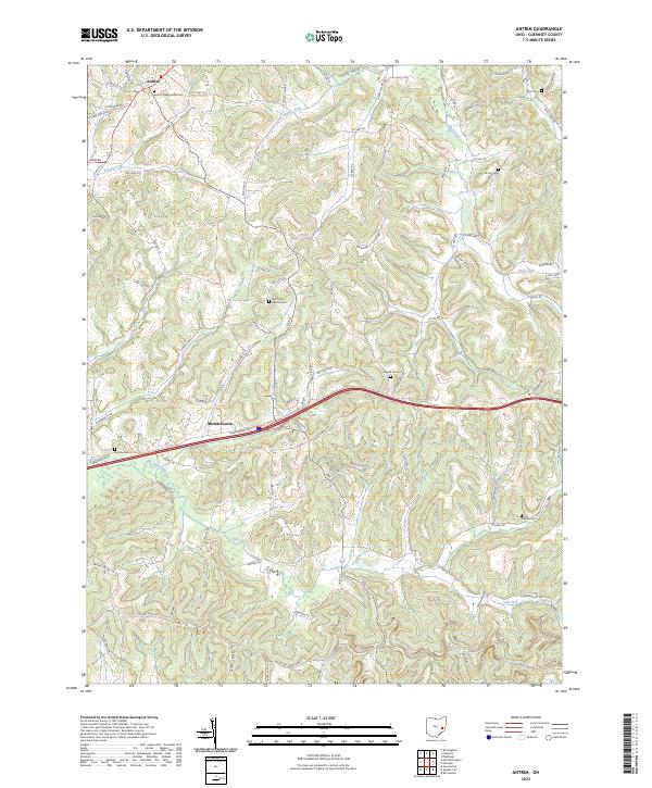 Antrim, OH — USGS 7.5-minute topo (2023)
