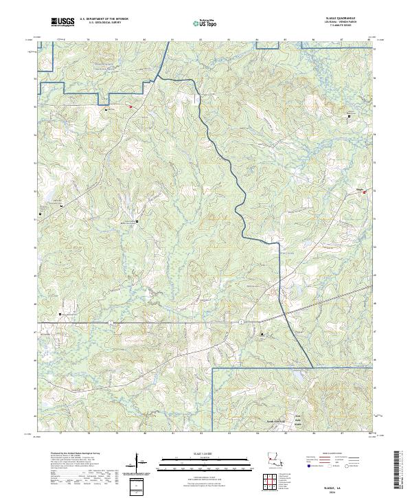 Slagle, LA — USGS 7.5-minute topo (2024)