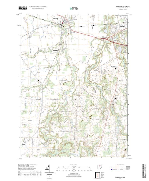 Monroeville, OH — USGS 7.5-minute topo (2023)