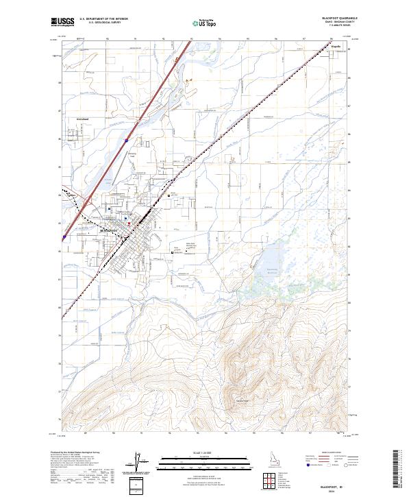 Blackfoot, ID — USGS 7.5-minute topo (2024)