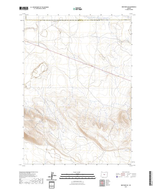 Brothers SW, OR — USGS 7.5-minute topo (2023)