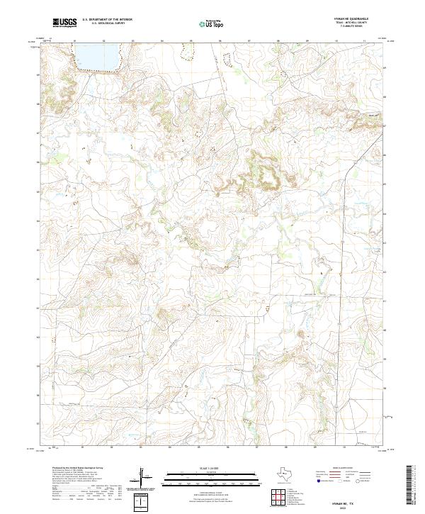 Hyman NE, TX — USGS 7.5-minute topo (2022)