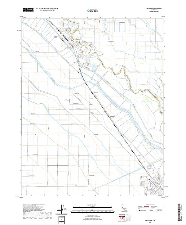Firebaugh, CA — USGS 7.5-minute topo (2021)