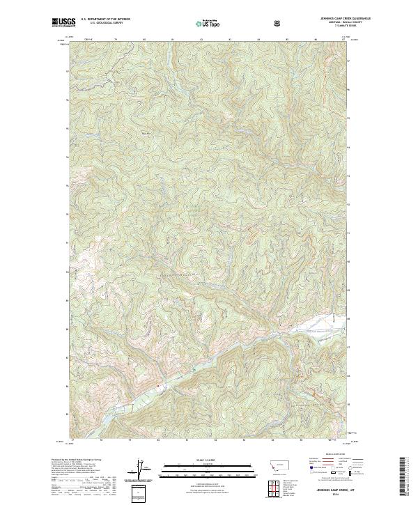 Jennings Camp Creek, MT — USGS 7.5-minute topo (2024)