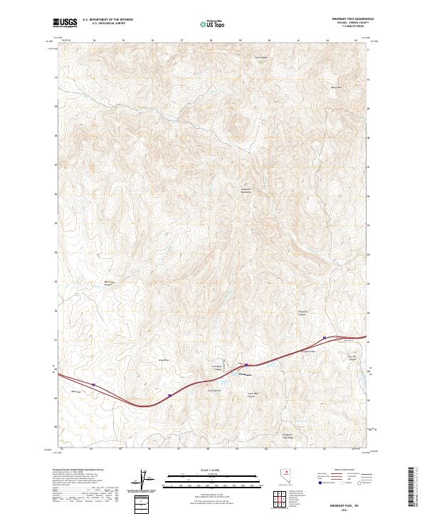 Emigrant Pass, NV — USGS 7.5-minute topo (2021)