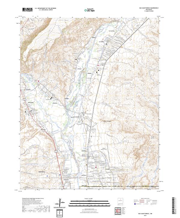 San Juan Pueblo, NM — USGS 7.5-minute topo (2023)