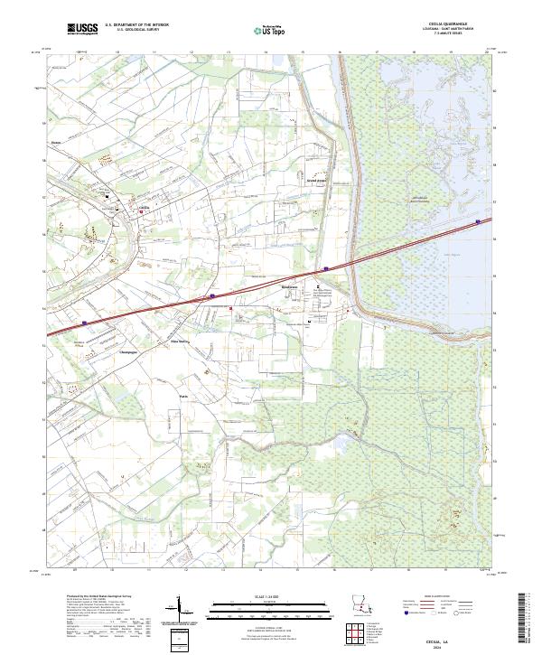 Cecilia, LA — USGS 7.5-minute topo (2024)