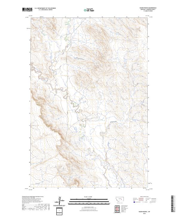 Hagen Ranch, MT — USGS 7.5-minute topo (2024)