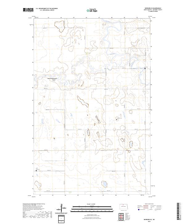 Newburg SE, ND — USGS 7.5-minute topo (2024)