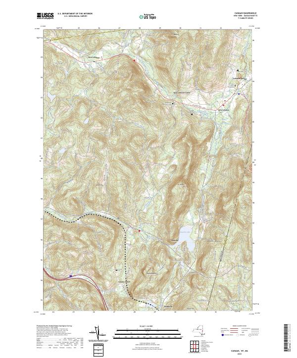 Canaan, NY-MA — USGS 7.5-minute topo (2023)
