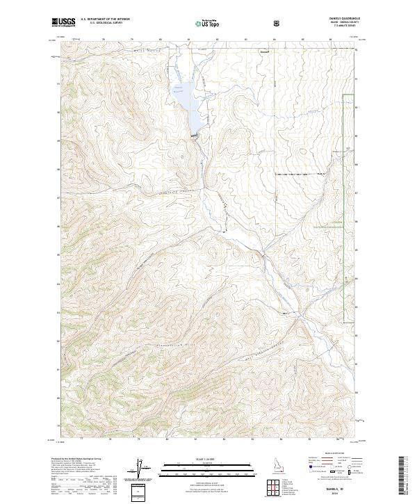 Daniels, ID — USGS 7.5-minute topo (2024)