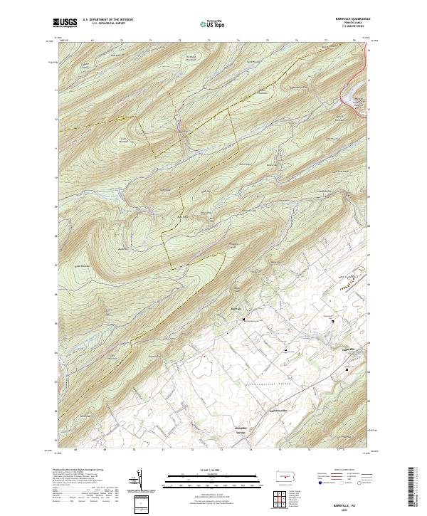 Barrville, PA — USGS 7.5-minute topo (2023)